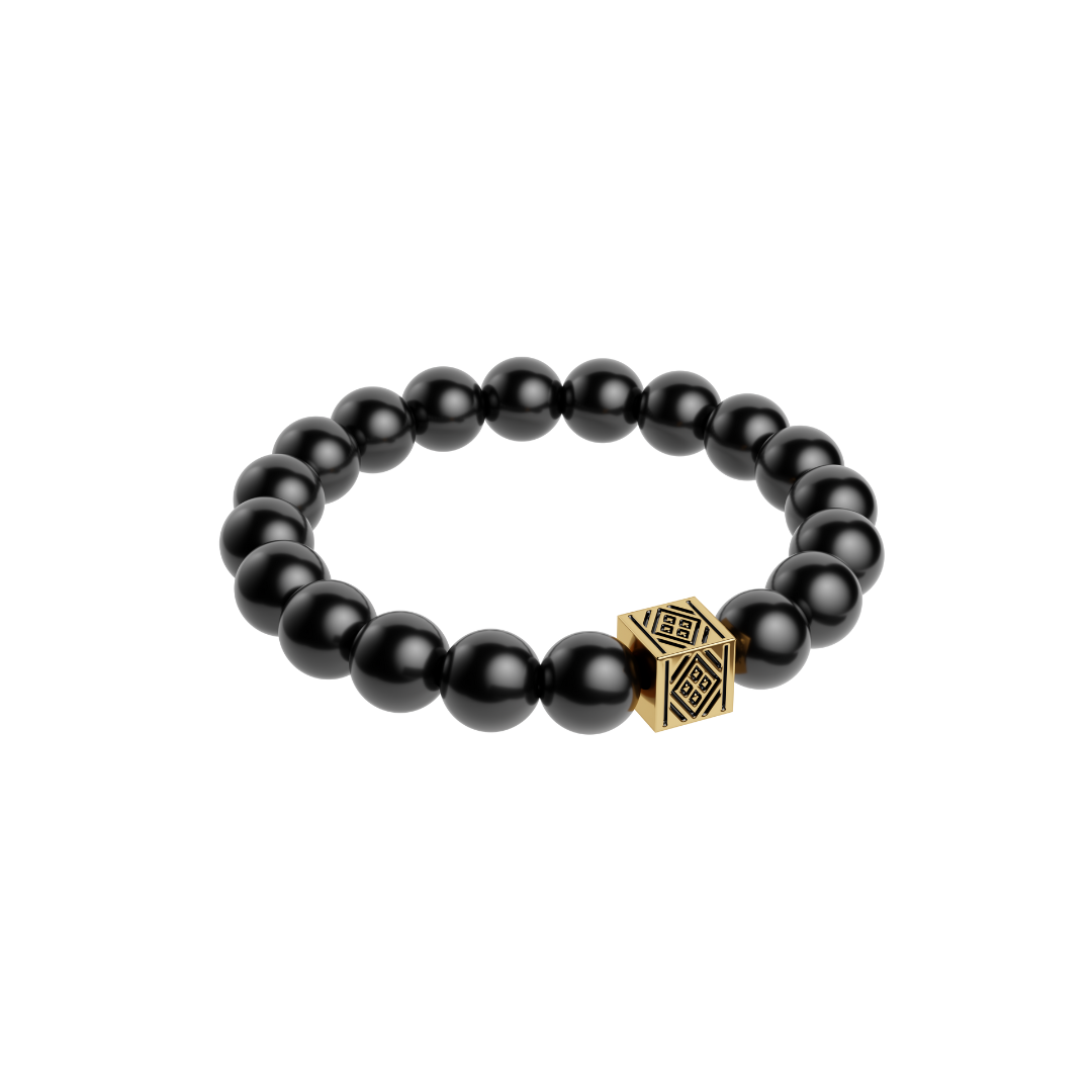 Dorze Tibeb Stackable Bead Bracelet - 18K Gold Plated