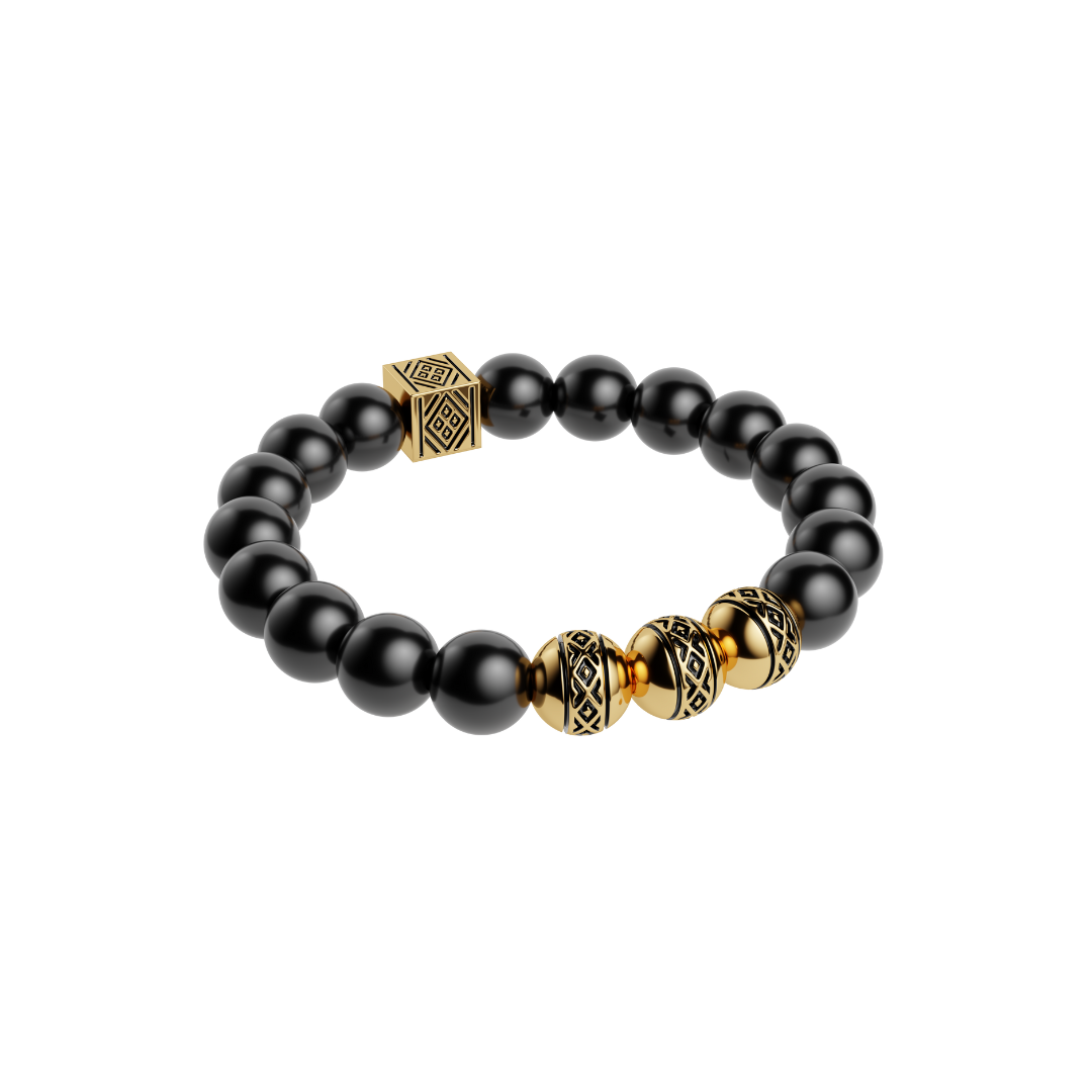 Dorze Tibeb Stackable Bead Bracelet - 18K Gold Plated