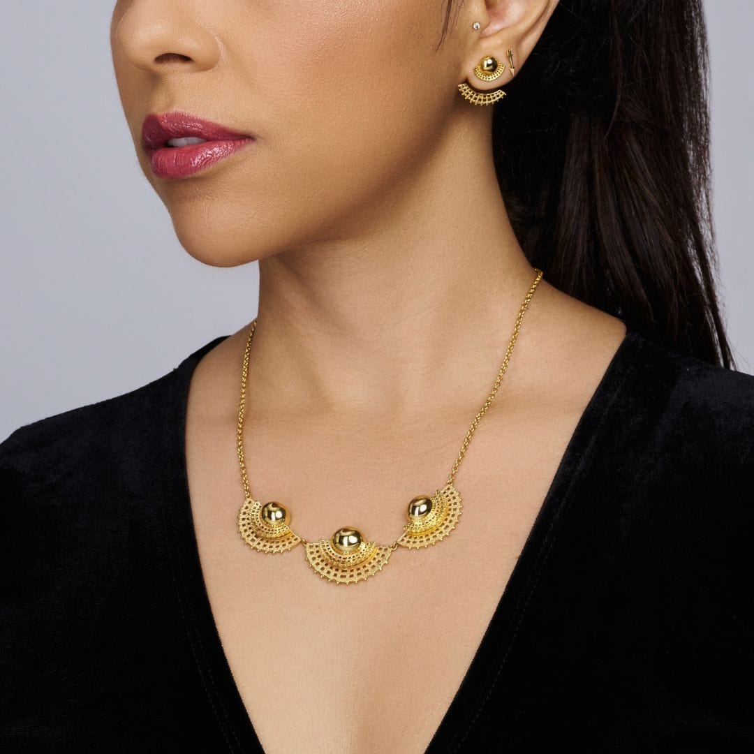 Tsirur Statement Necklace - 14K Gold Plated