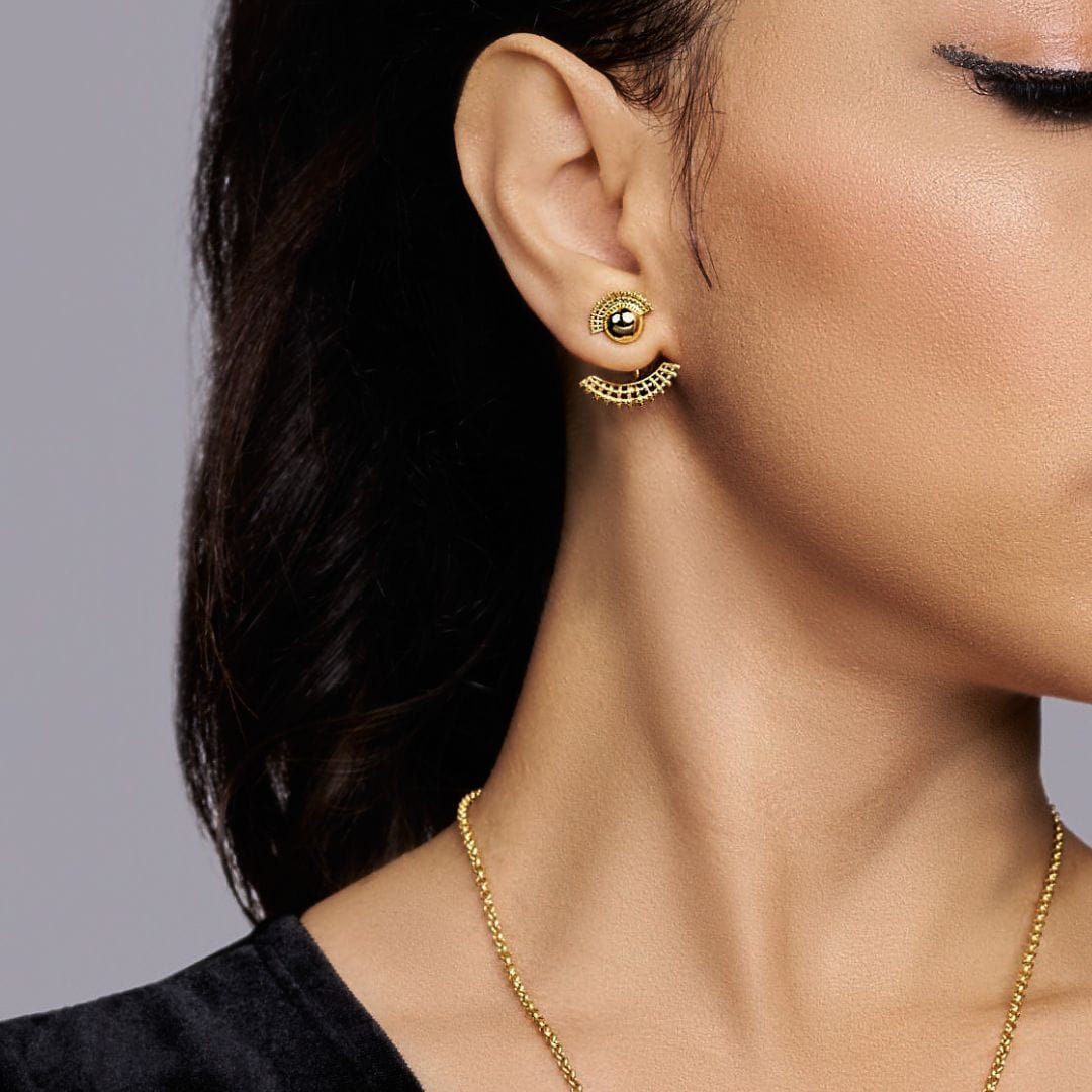 Tsirur Ear Jacket - 14K Gold Plated | 3-IN-1 Jewelry