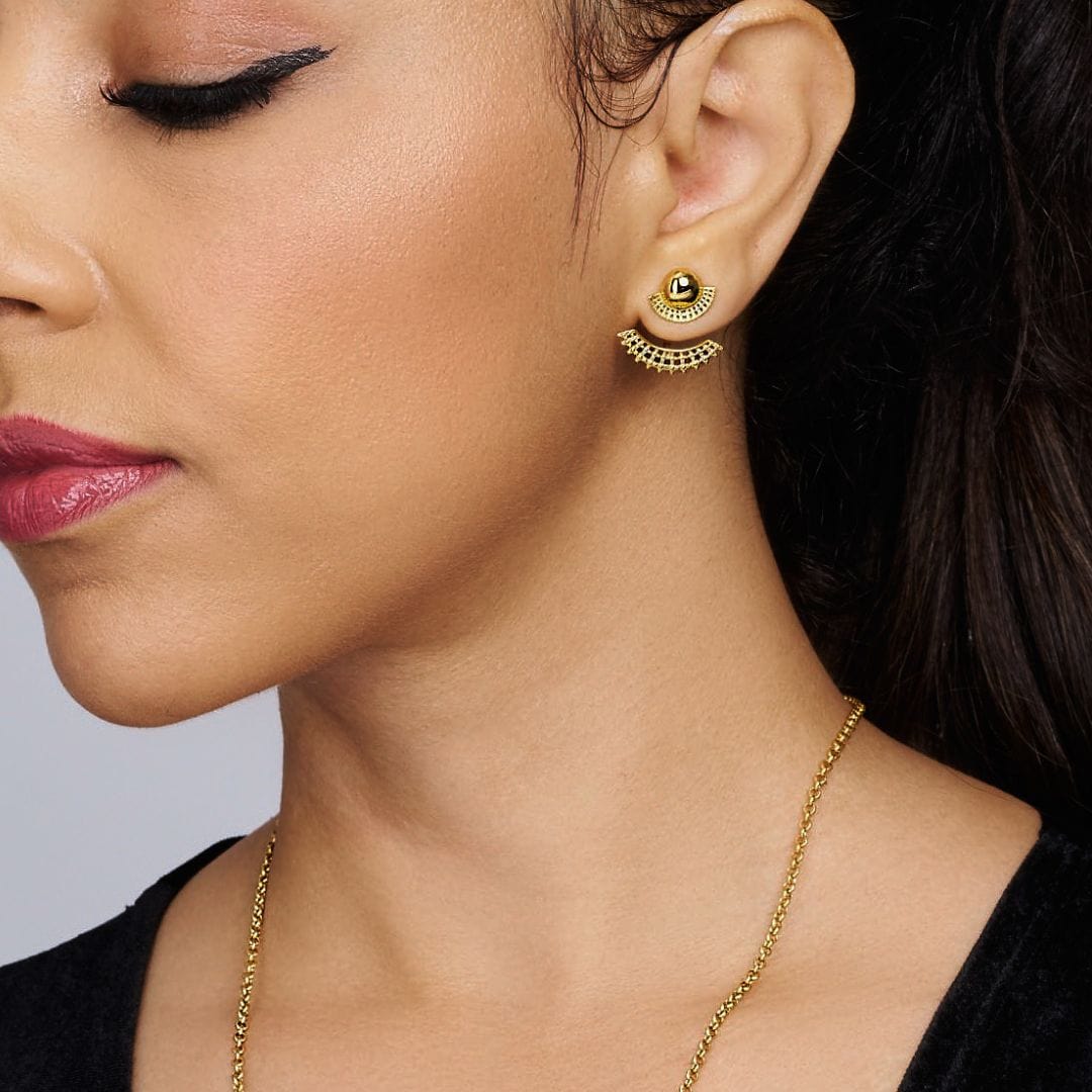 Tsirur Ear Jacket - 14K Gold Plated | 3-IN-1 Jewelry