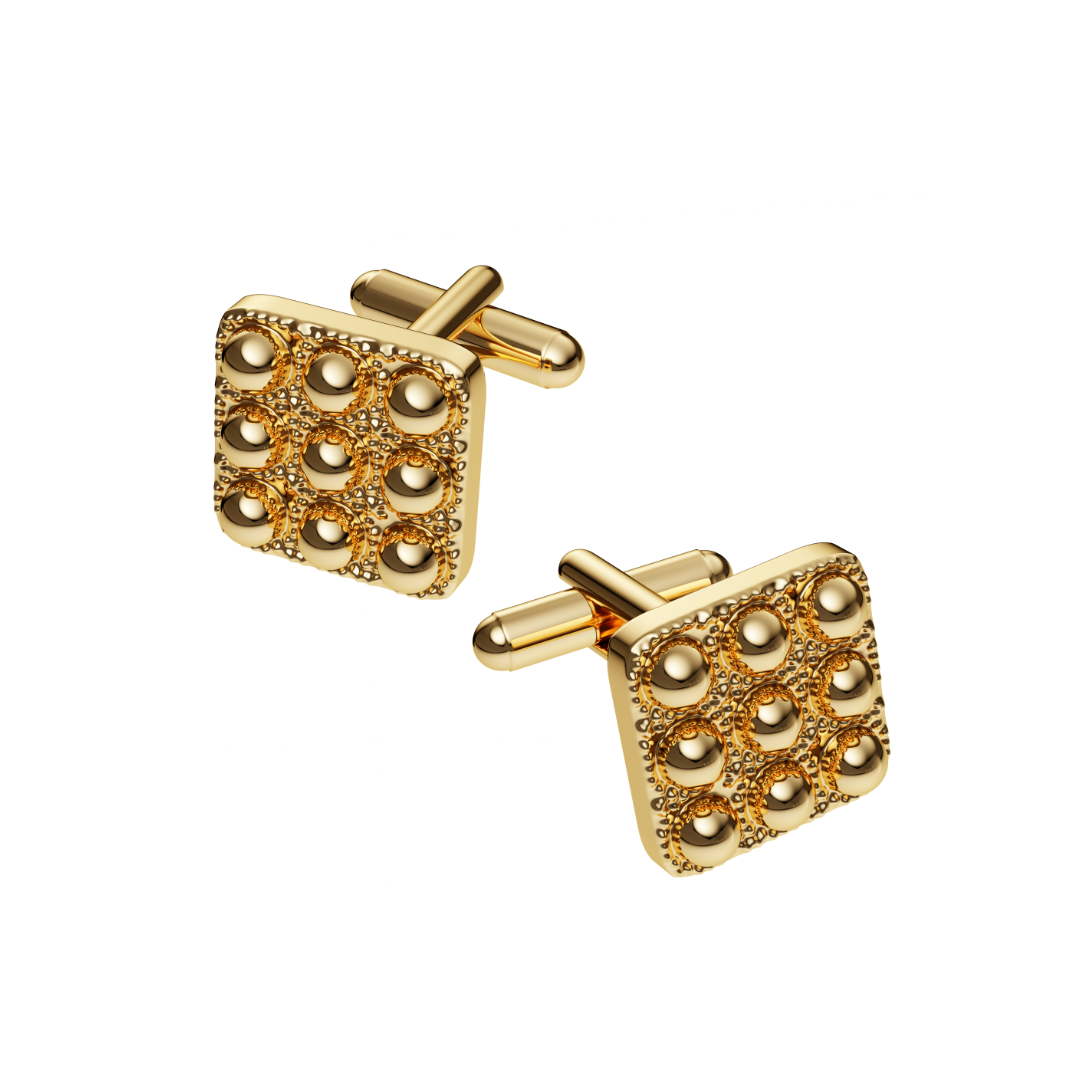 Telsom Dome Cufflink - 18K Gold Plated