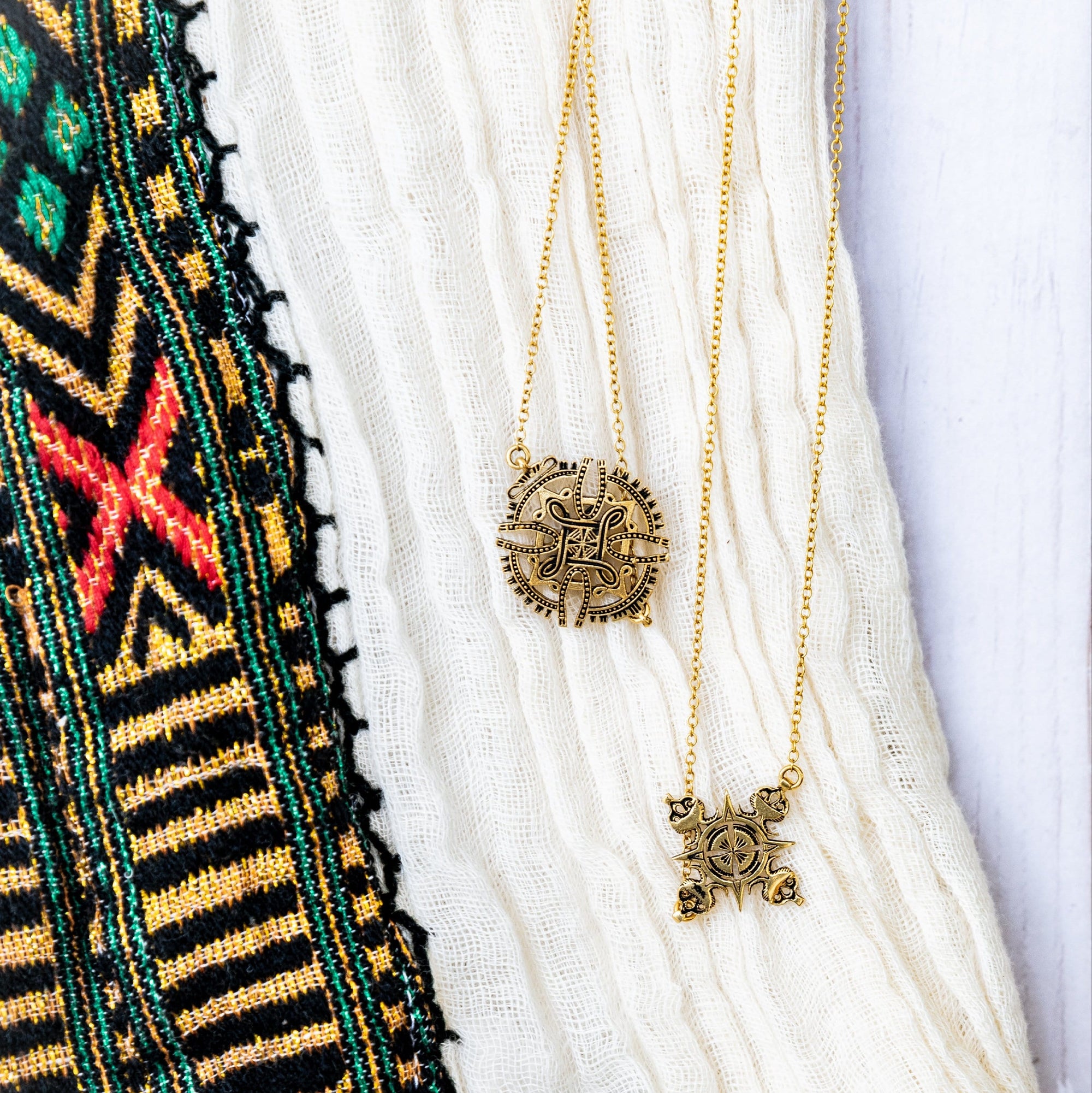 Lalibela Cross- Antique 14K Gold Plated | 3-IN-1